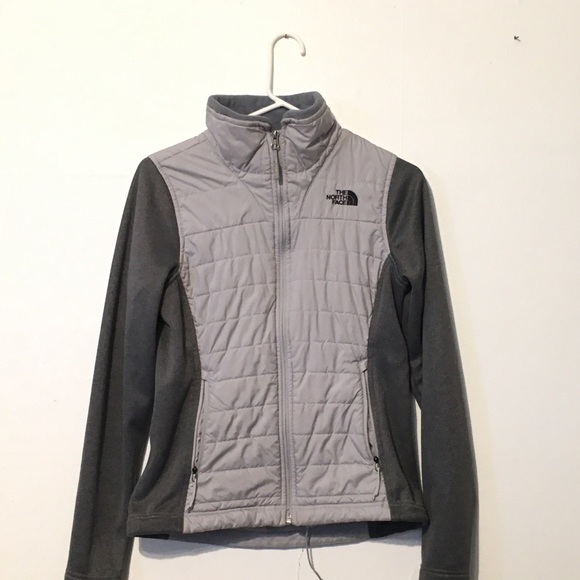 The North Face Gray Zip Up Fleece Jacket Quilted Size Small - Picture 2 of 12